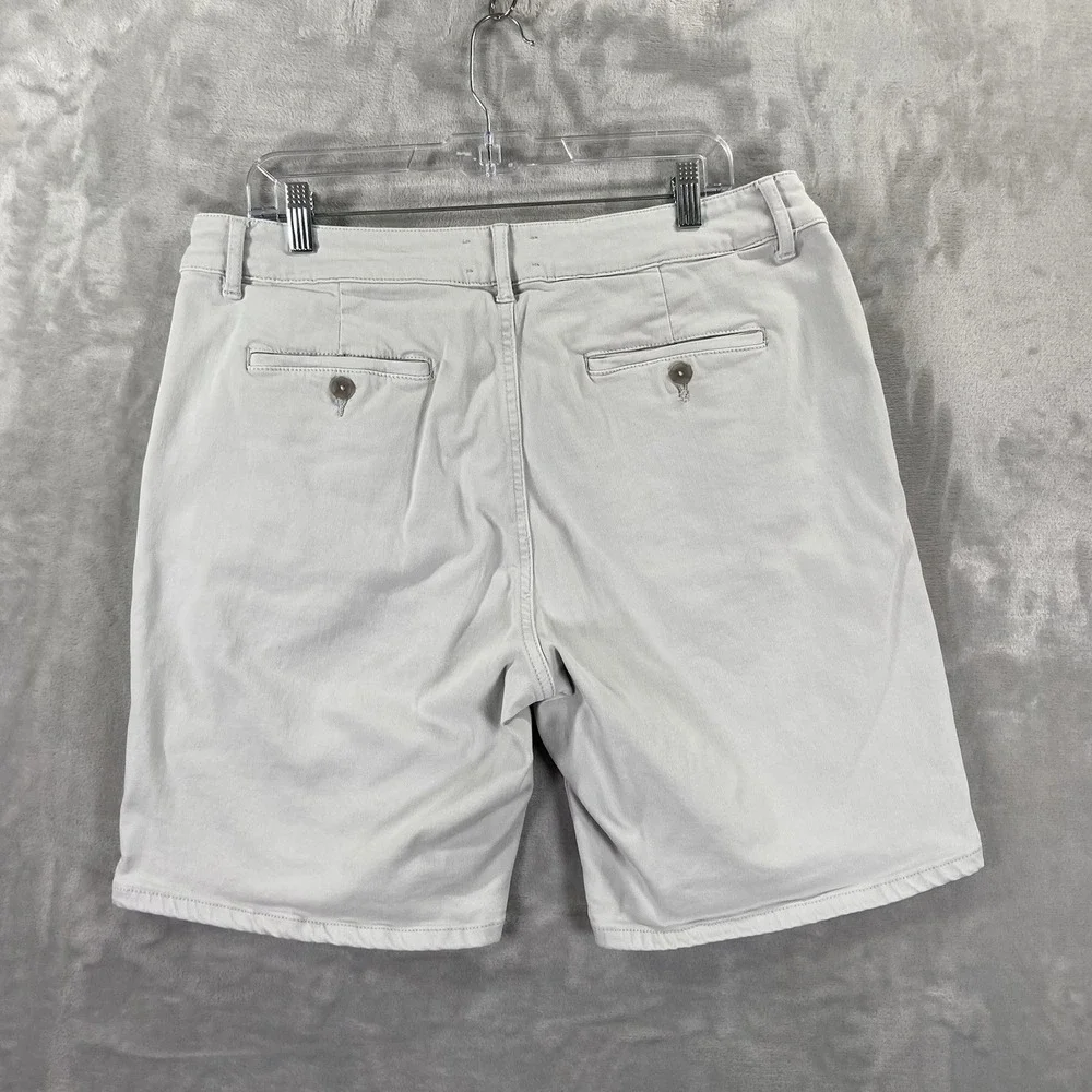 Paige Shorts Mens 34 Thompson Soft Brushed Twill White Stretch 8.5